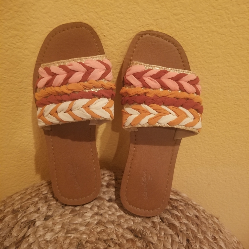 Universal Thread Braided Multicolor Slide Sandals